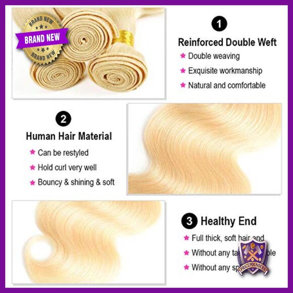 Brazilian Virgin Human Hair Extensions 10 Inch Body Wave Bundles with Closure main image 4